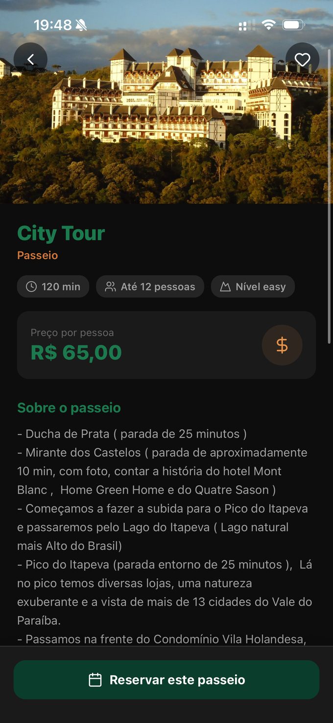 Detalhe do passeio